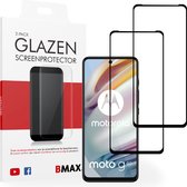 2-pack BMAX geschikt voor Motorola Moto G60 Screenprotector - Full Cover - Gehard glas - Tempered glas - Motorola screenprotectors 2 stuks - Telefoonglaasje - Beschermglas - Glasplaatje - Screensaver - Screen protector - Case friendly - Zwart