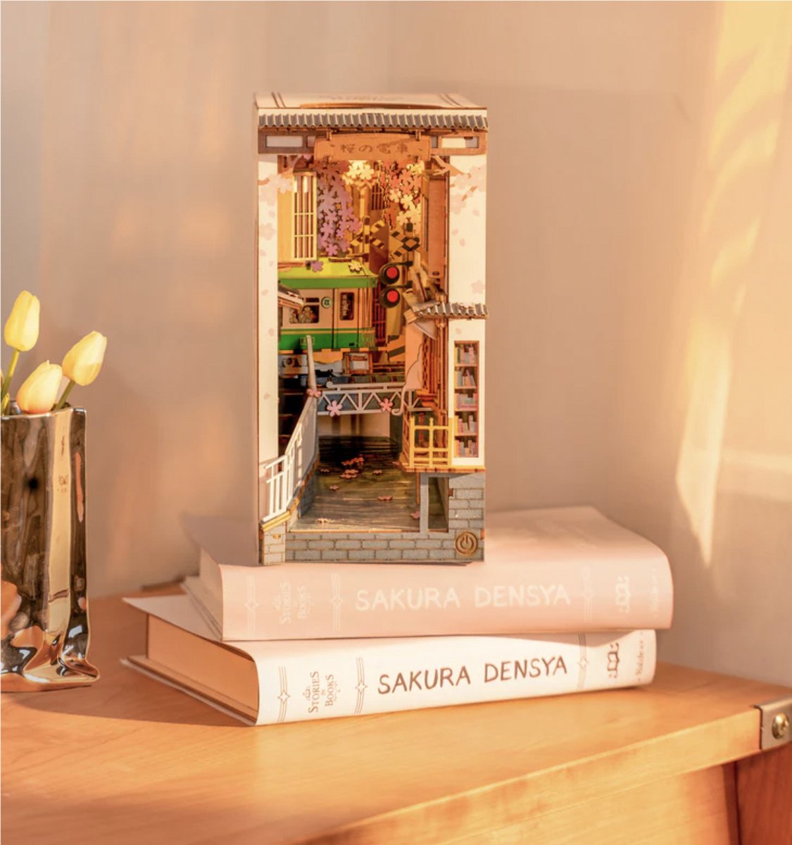 Crafts&Co Book Nook - Kit de construction miniature Adultes - Cadeau de Noël  - Gare