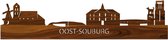 Skyline Oost-Souburg Palissander hout - 120 cm - Woondecoratie - Wanddecoratie - Meer steden beschikbaar - Woonkamer idee - City Art - Steden kunst - Cadeau voor hem - Cadeau voor haar - Jubileum - Trouwerij - WoodWideCities