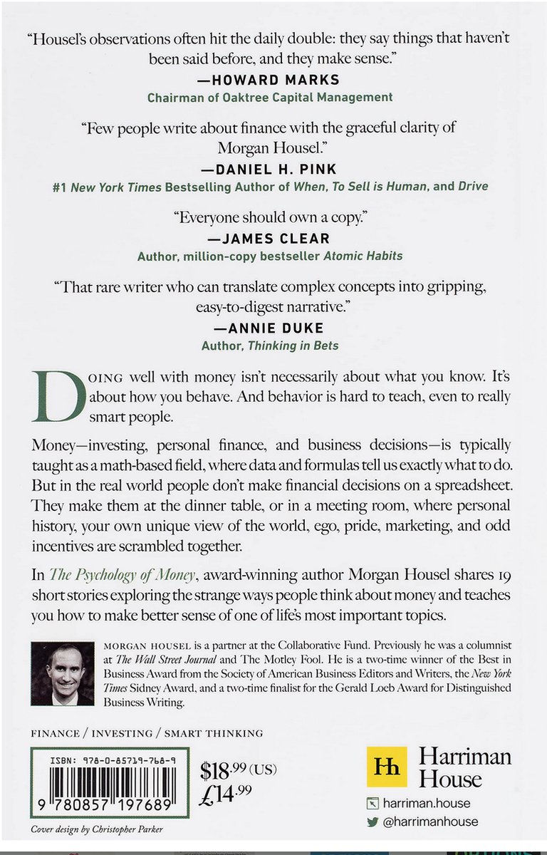 Psychology Of Money - back cover