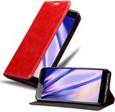 Cadorabo Hoesje voor Sony Xperia XZ2 PREMIUM in APPEL ROOD - Beschermhoes met magnetische sluiting, standfunctie en kaartvakje Book Case Cover Etui