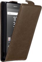 Cadorabo Hoesje geschikt voor Sony Xperia Z5 COMPACT in KOFFIE BRUIN - Beschermhoes in flip design Case Cover met magnetische sluiting