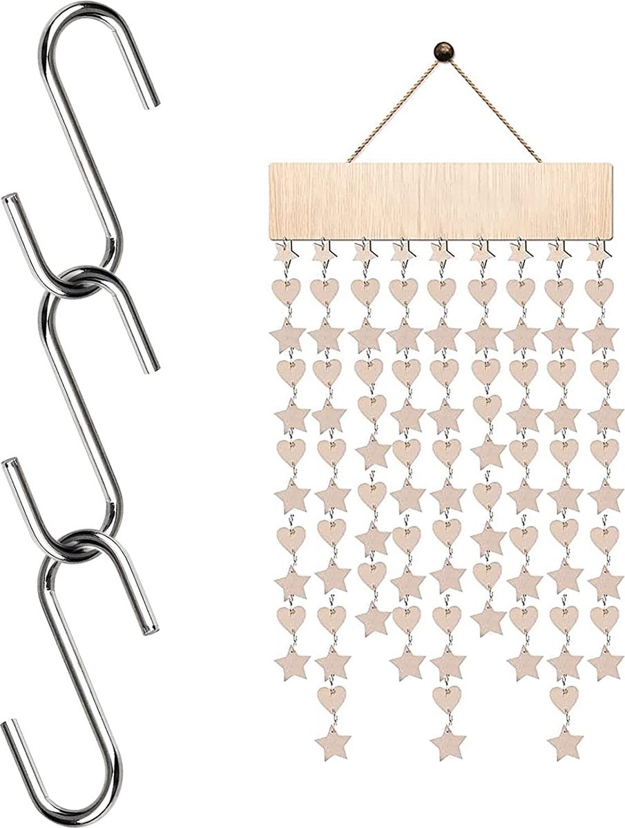 HV Hang Stang met 6 S-haken Goud 50 x 3,5 x 4 – Pluk Iets Moois