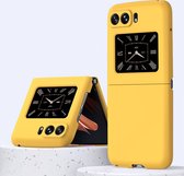 Mobigear Hoesje geschikt voor Motorola Razr (2022) Telefoonhoesje Hardcase | Mobigear Colors Backcover | Razr (2022) Case | Back Cover - Geel