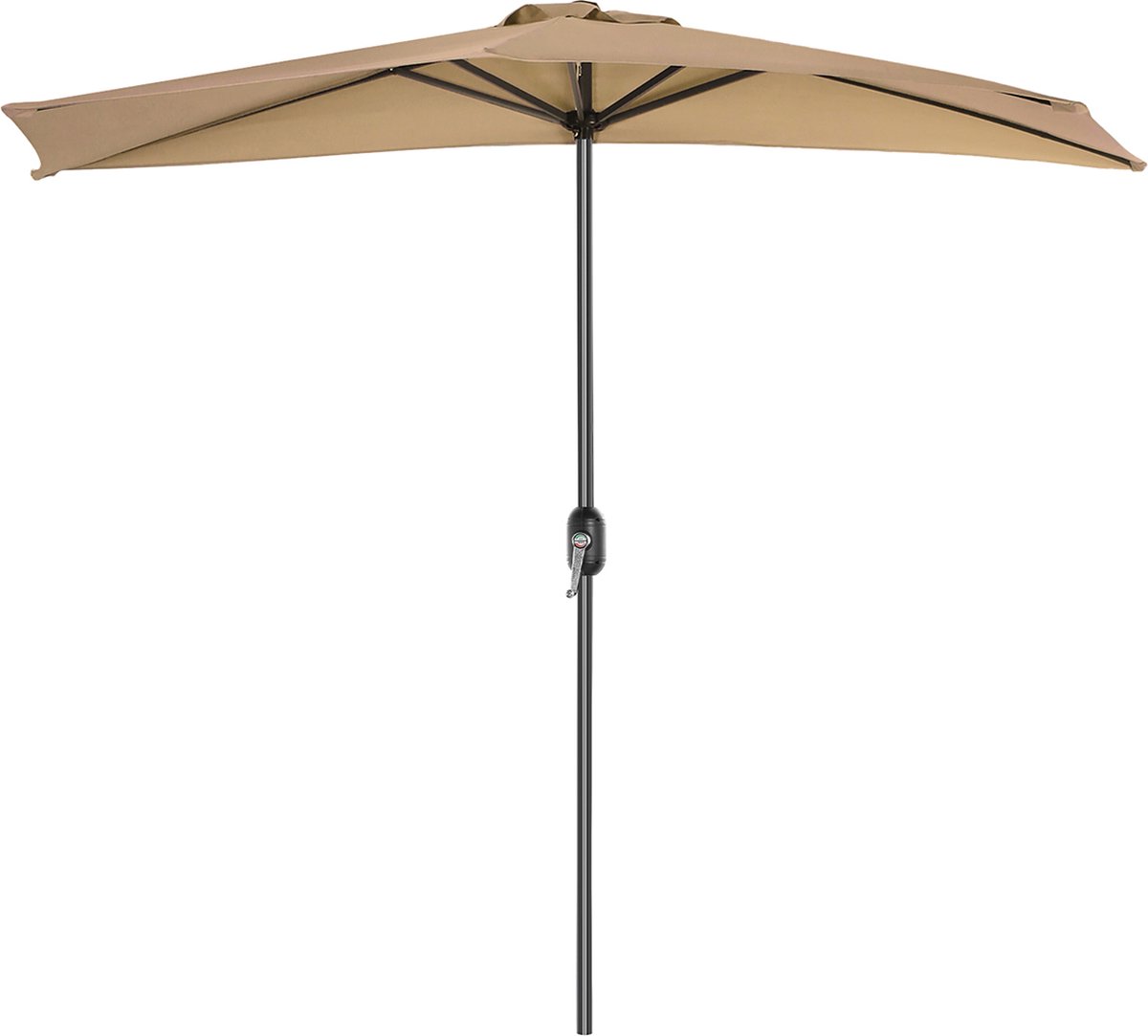 Luxe halve parasol - Staand - Voor tegen de muur - Balkon - 270cm scherm