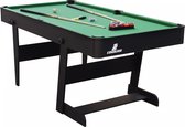 Cougar Table de Billard Hustle L - Table de Billard pliable 5ft noir / vert pour l'intérieur - Accessoires inclus