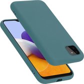 Cadorabo Hoesje geschikt voor Samsung Galaxy A22 5G in LIQUID GROEN - Beschermhoes gemaakt van flexibel TPU silicone Case Cover