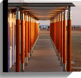 WallClassics - Toile - Jetée sur la plage - Photo sur toile 30x30 cm (Décoration murale )