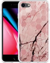 iPhone 8 Hoesje Pink Marble - Designed by Cazy