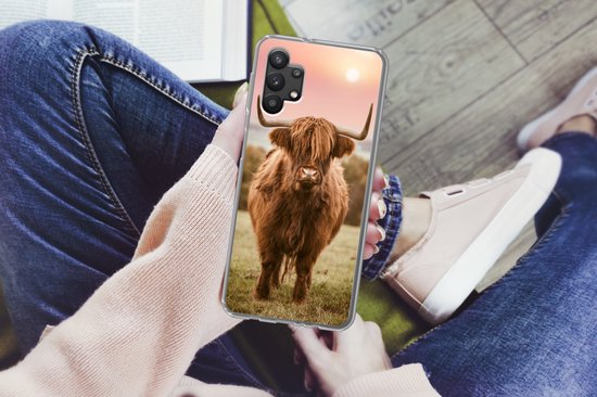 Coque Samsung Galaxy A32 5G - Scottish Highlander - Soleil - Ciel - Siliconen