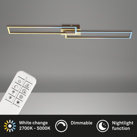 Plafonnier LED Briloner FRAME Pivotant – Télécommande, Dimmable, Réglage Couleur (CCT), Design Moderne