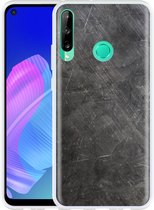 Huawei P40 Lite E Hoesje metaal structuur Designed by Cazy