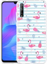 Huawei P Smart S Hoesje Flamingo Ananas Designed by Cazy