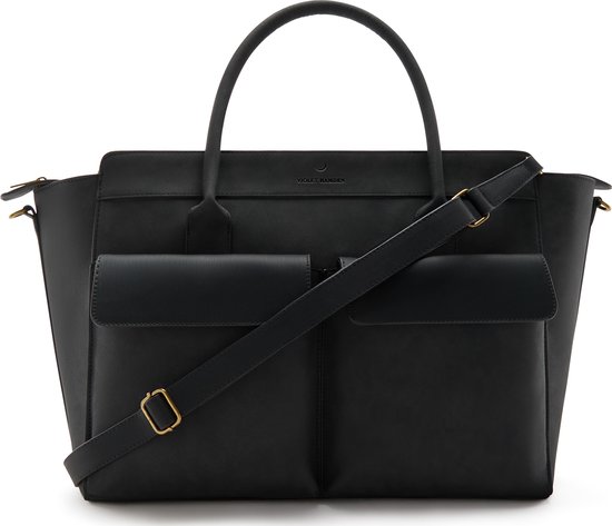 Violet Hamden Essential Bag Dames Handtas/Laptoptas Kunstleer - Zwart