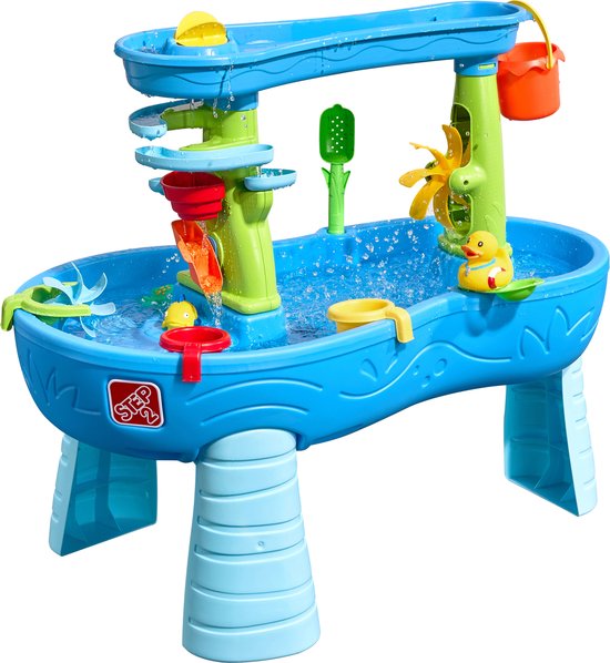 Foto: Step2 double showers splash watertafel incl 11 delige accessoireset waterspeelgoed voor kind activiteitentafel met water voor de tuin buiten