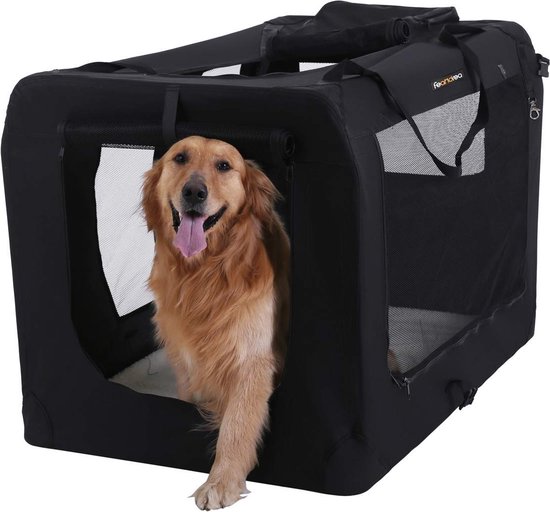 Hondenbench XXL deluxe Bench voor honden Opvouwbaar Zwart