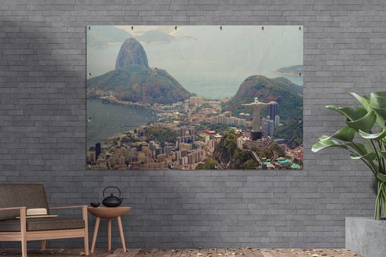 Décoration murale Statue - Rio de Janeiro - Skyline - 180x120 cm - Poster jardin