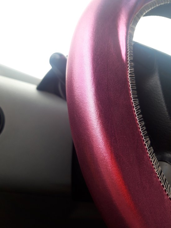 Stuurhoes Glitter mat lak roze stuurwiel hoes auto bekleding shiny sparkle | bol.com