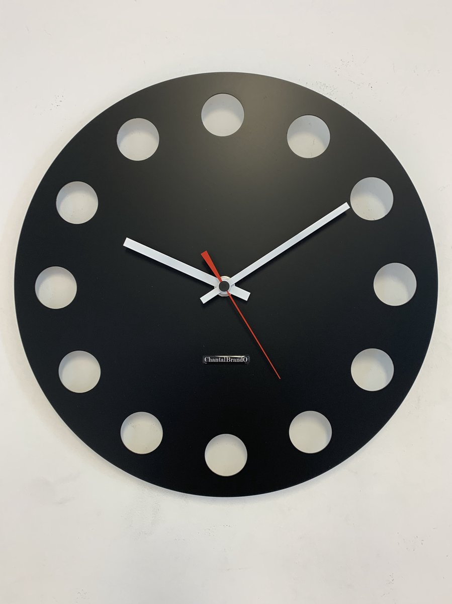 Wandklok ChantalBrandO CETARA BLACK -- MODERN DESIGN --