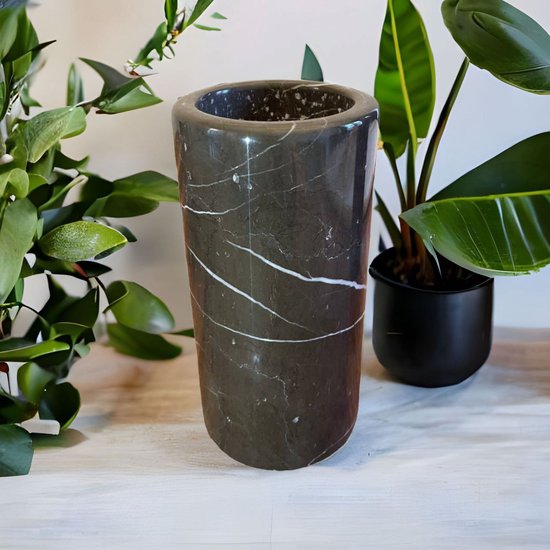 Vase en pierre naturelle - Pot de fleur - Pot de cuisine - Ustensile -  Décoration -... | bol