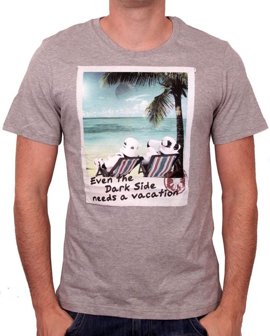 Star Wars - Needs Vacation Grey T-Shirt - S