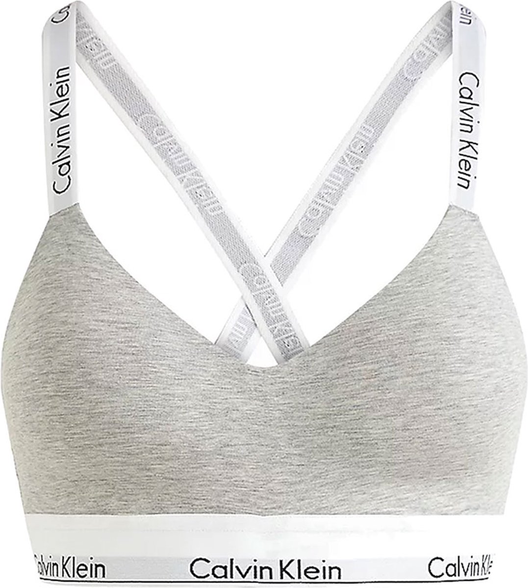 Calvin Klein dames Modern Cotton lightly lined bralette - bralette - grijs