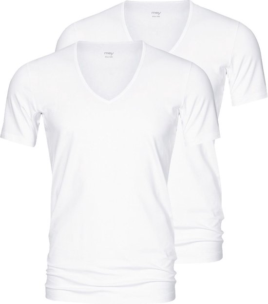 Mey Slim Fit - T-Shirt met V-hals 2 pack Dry Cotton