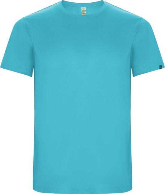 Turquoise unisex ECO sportshirt korte mouwen 'Imola' merk Roly maat 3XL