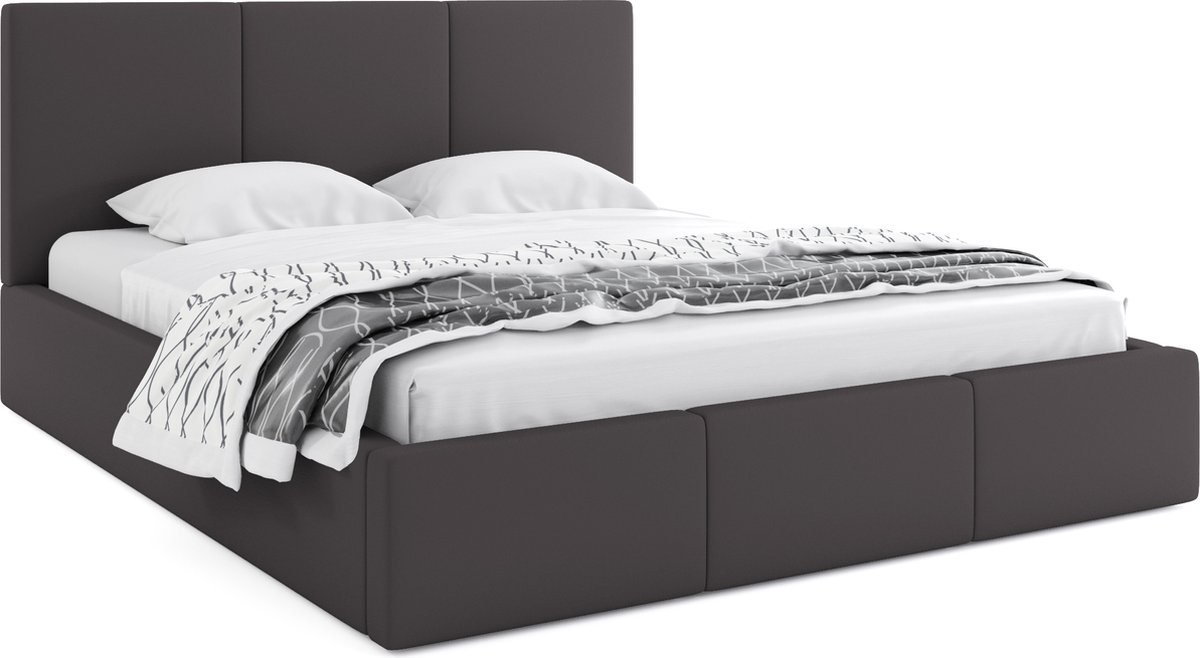 Hilton bed met opbergruimte antraciet bed met extra ruimte 160x200cm