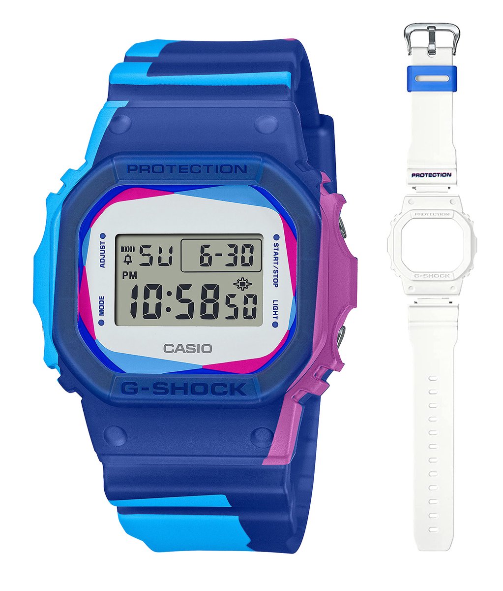 Casio G-Shock DWE-5600PR-2ER Horloge - Kunststof - Blauw - Ø 38.5 mm