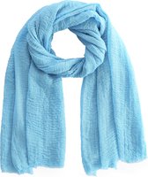 The all time essential scarf - sjaal - lichtblauw - linnen - viscose
