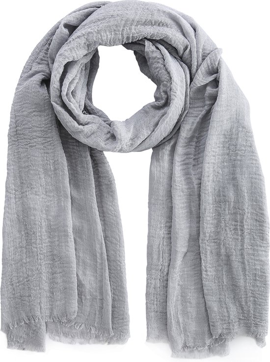 Emilie scarves The all time essential scarf - sjaal - grijs - linnen - viscose