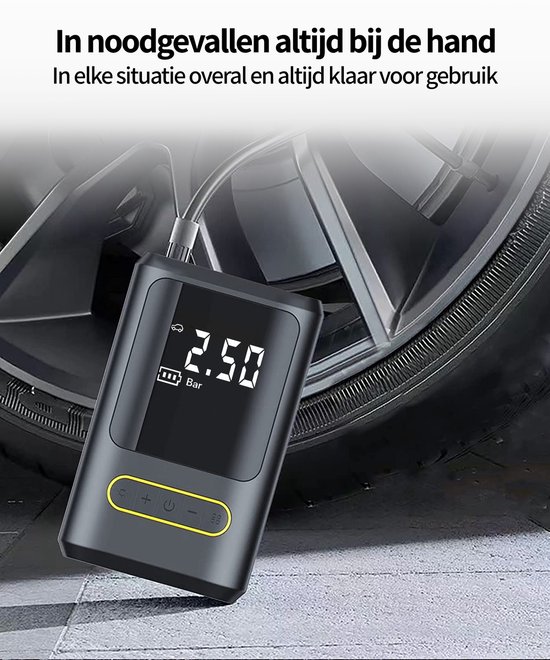 Elektrische Fietspomp Met Drukmeter - Bandenpomp - 18 l/min - 10.3 Bar — afbeelding 3