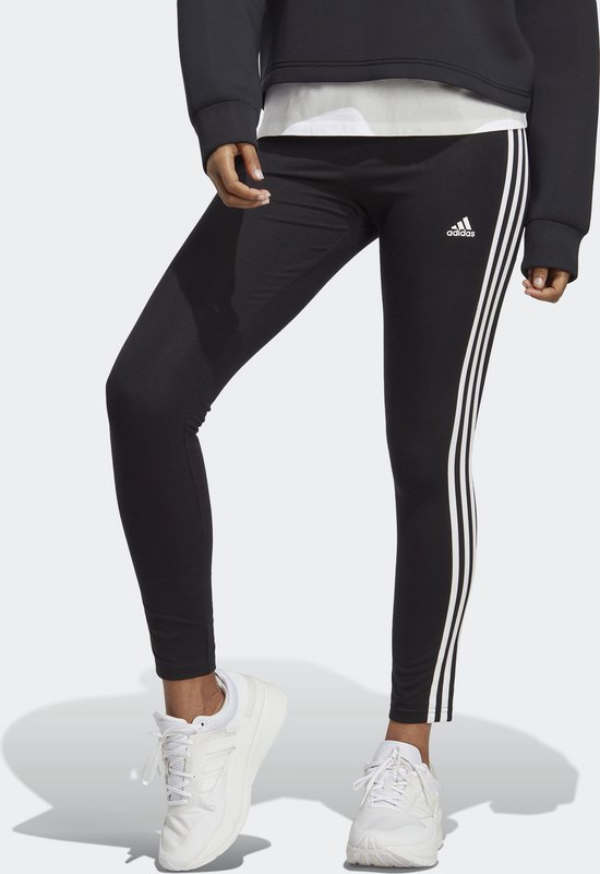 adidas Sportswear Essentials 3-Stripes High-Waisted Single Jersey Legging - Dames - Zwart - M