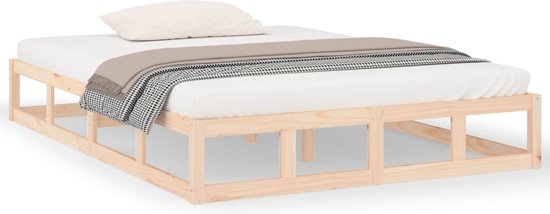 Cadre de lit Bois massif 140x190 cm vidaXL