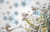 Fotobehang - Vlies Behang - Bloemen - Patroon - Ornament - Kunst - 312 x 219 cm