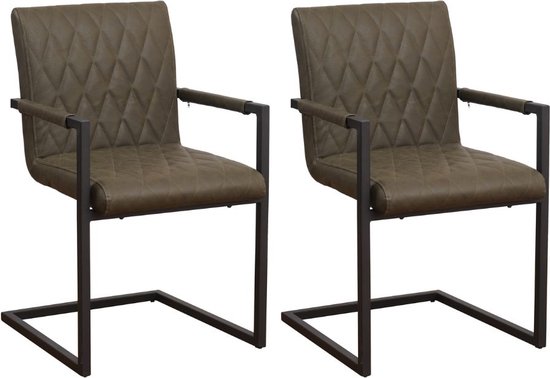 WOLTU Eetkamerstoelen, set van 2, 360 graden draaibaar