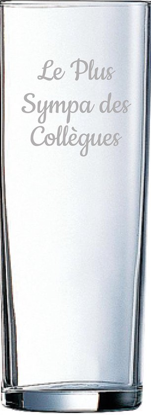 Longdrinkglas gegraveerd - 31cl - Le Plus Sympa des Collègues