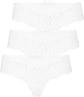 Hunkemöller 3-pack brazilian short Valencia Wit M