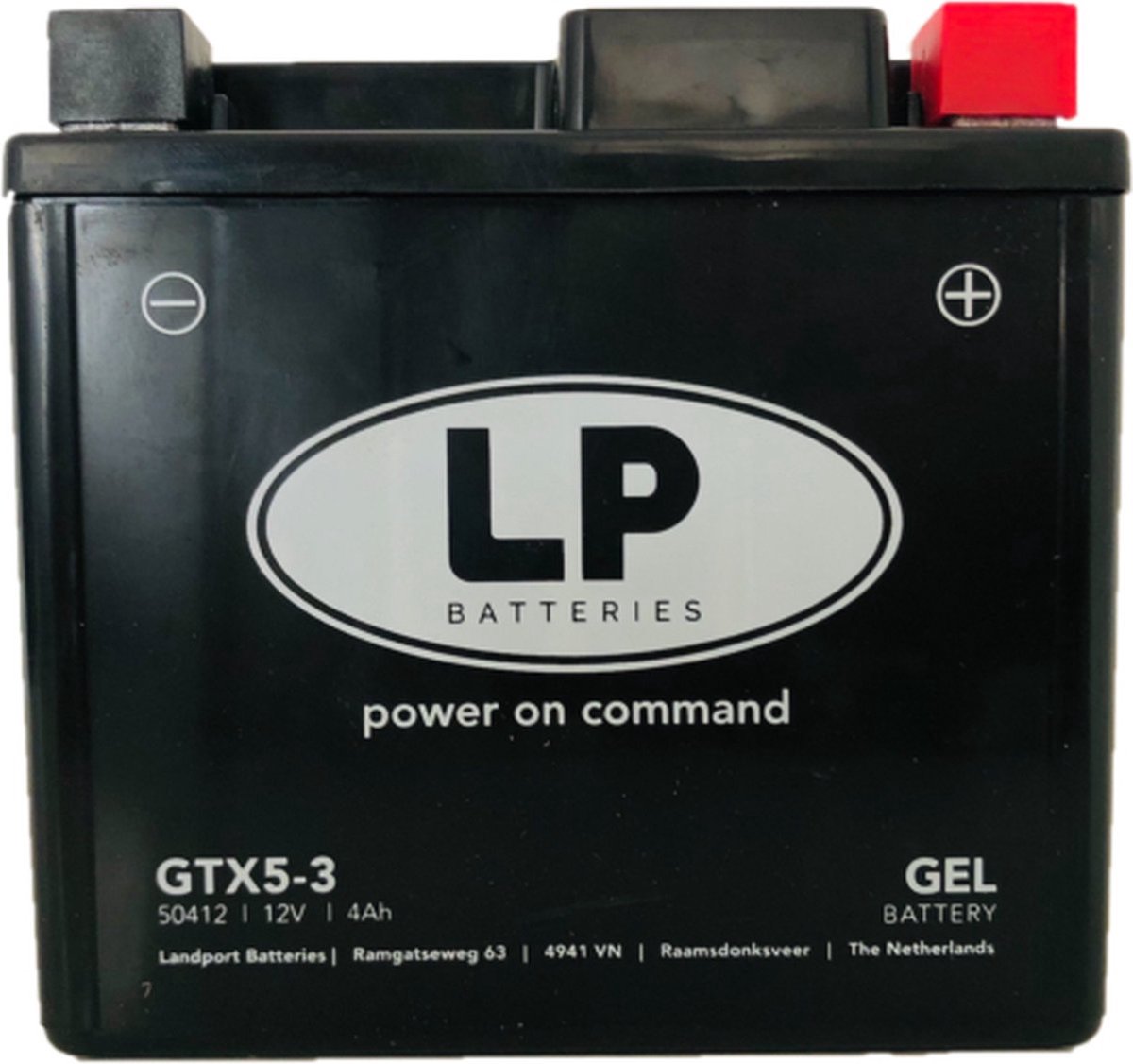 Landport gel accu - 12 volt 4 ampère - gtx5-3 (ytx5l-bs)