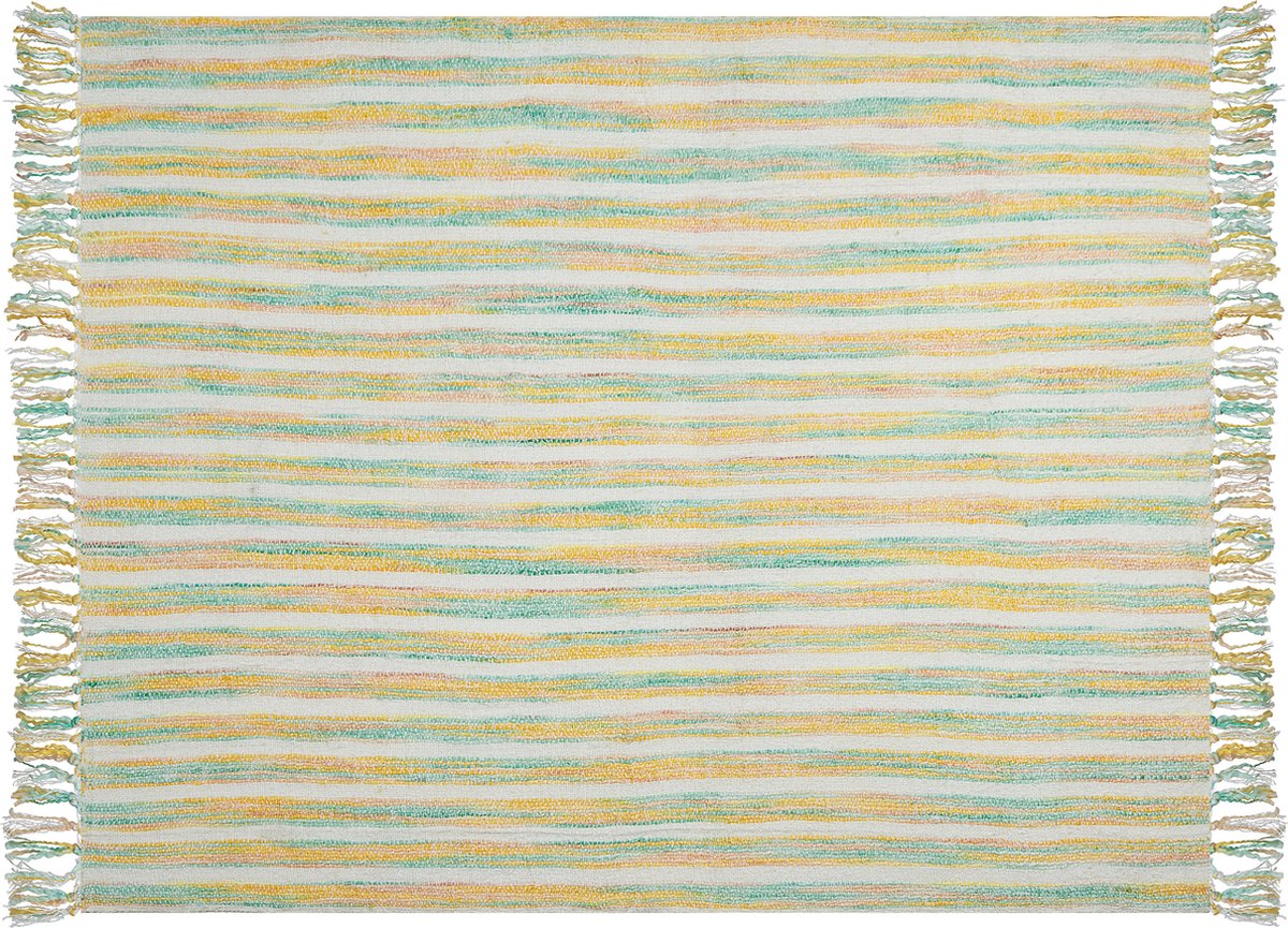 Beliani NUWAR - Plaid - Mintgroen - 130 x 170 cm - Acryl Meerkleurig