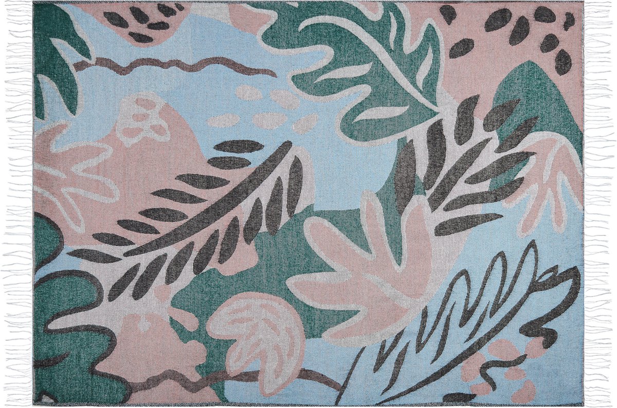 Beliani SOMANI - Plaid - Lichtblauw - 130 x 170 cm - Polyester Meerkleurig