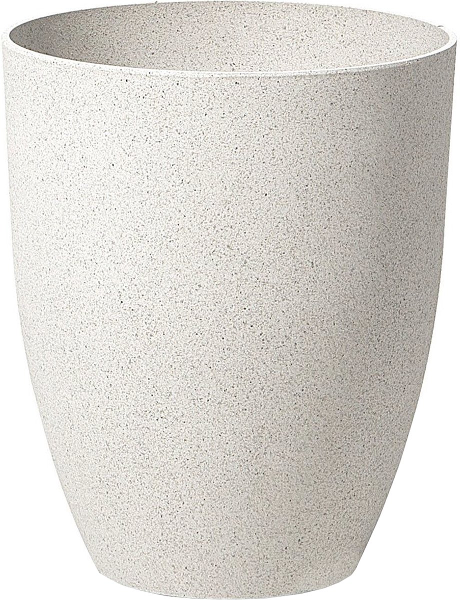BELIANI CROTON - Plantenbak - Gebroken wit - 35 cm - Stenenmix