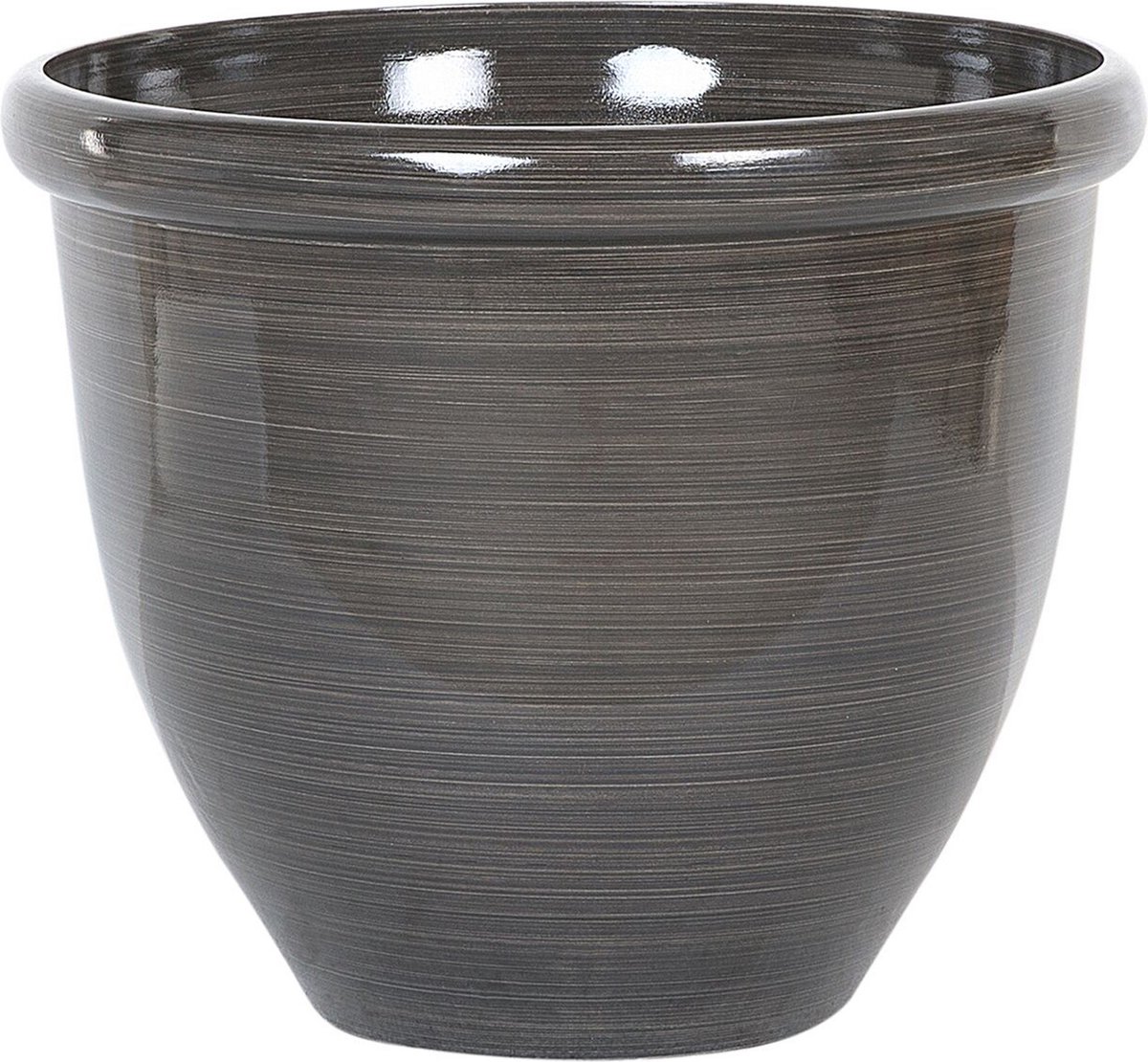 BELIANI TESALIA - Plantenbak - Donkerbruin - 40 cm - Polyresin