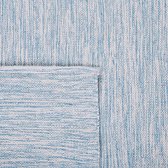 DERINCE - Laagpolig vloerkleed - Blauw - 140 x 200 cm - Katoen