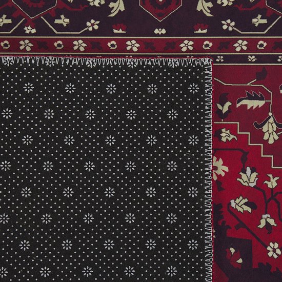 VADKADAM - Laagpolig vloerkleed - Rood - 80 x 300 cm - Polyester