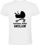 Barbeque Griller Heren T-shirt | BBQ | biefstuk | vlees | worst | kok | keuken | horeca | restaurant | Zwart