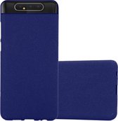 Cadorabo Hoesje geschikt voor Samsung Galaxy A80 / A90 4G in FROST DONKER BLAUW - Beschermhoes gemaakt van flexibel TPU silicone Case Cover