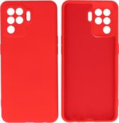 Hoesje Geschikt voor OPPO A94 4G - Fashion Telefoonhoesje Backcover - Siliconen Hoesje - Rood