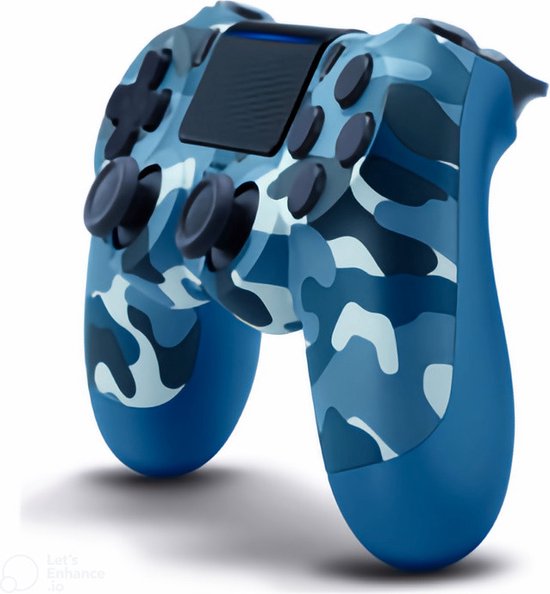 Playstation 4 Draadloze Game Controller Camouflage Blauw bol